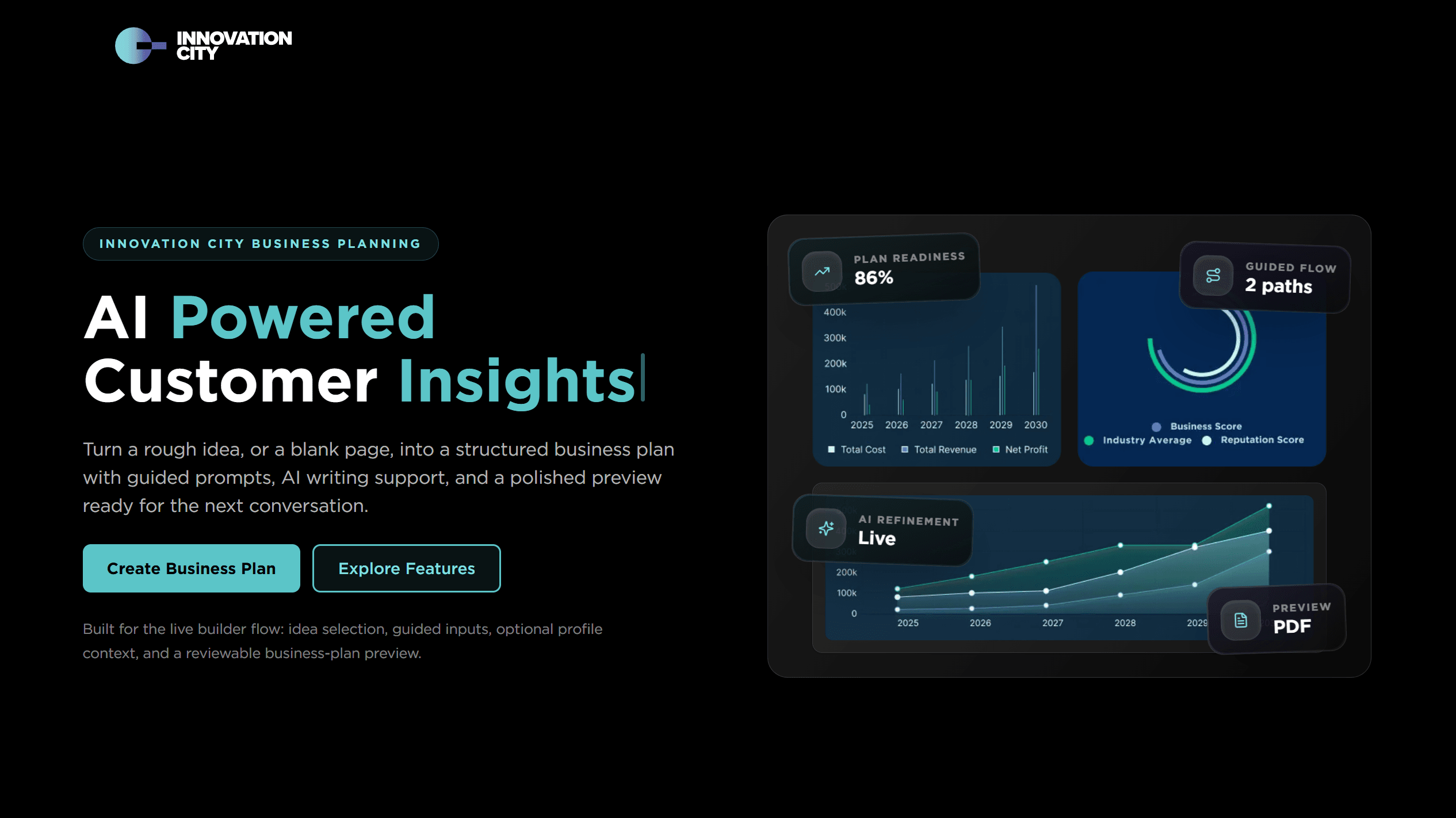 AI Business Planner product preview